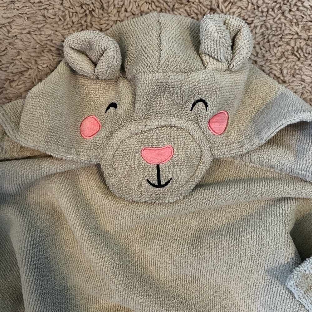 Bloomist Gray Bear Dog Grooming Towel